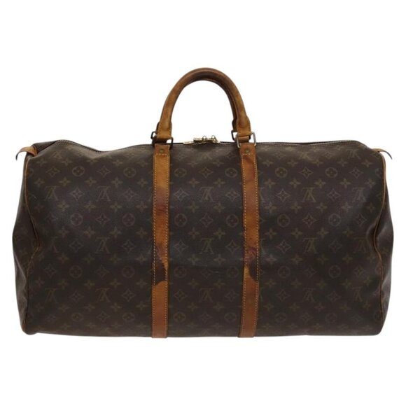LOUIS VUITTON Monogram Keepall 55 Boston Bag LV Auth - Picture 2 of 16